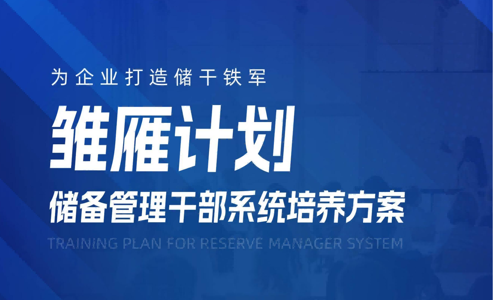 【雛雁計(jì)劃】?jī)?chǔ)備干部系統(tǒng)培養(yǎng)計(jì)劃方案